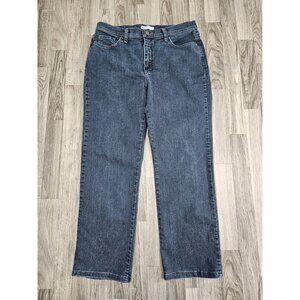 (3/$35) Lee Jeans Womens 14 Petite Blue Classic Fit Straight Leg Denim Mid Rise